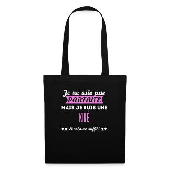 Je ne suis pas parfaite kiné - Sac en tissu - noir - Devant