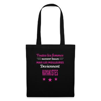 femmes naissent les meilleurs kayakistes - Sac en tissu - noir - Devant