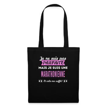 Je ne suis pas parfaite marathonienne - Sac en tissu - noir - Devant