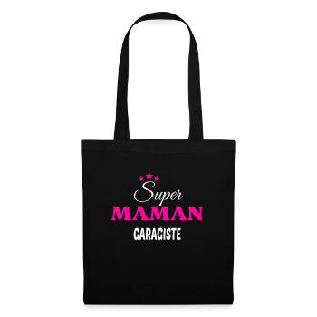Super maman garagiste citation - Sac en tissu - noir - Devant