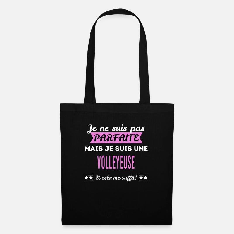 Je ne suis pas parfaite volleyeuse - Sac en tissu - noir