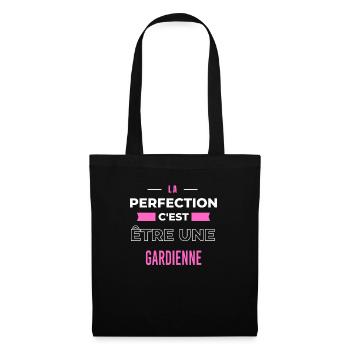La perfection, c'est être une gardienne - Sac en tissu - noir - Devant