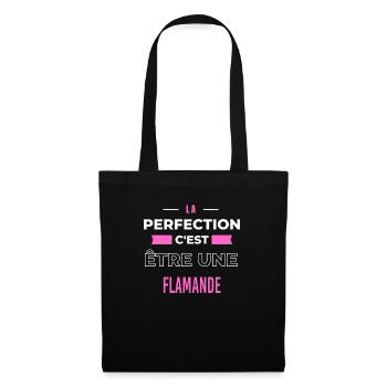 La perfection, c'est être une Flamande - Sac en tissu - noir - Devant