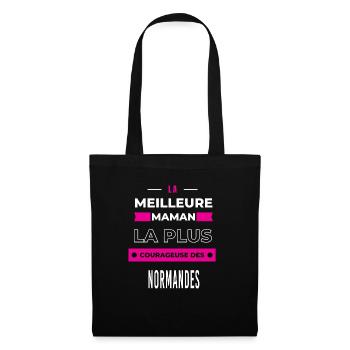 La meilleure maman plus courageuse des Normandes - Sac en tissu - noir - Devant