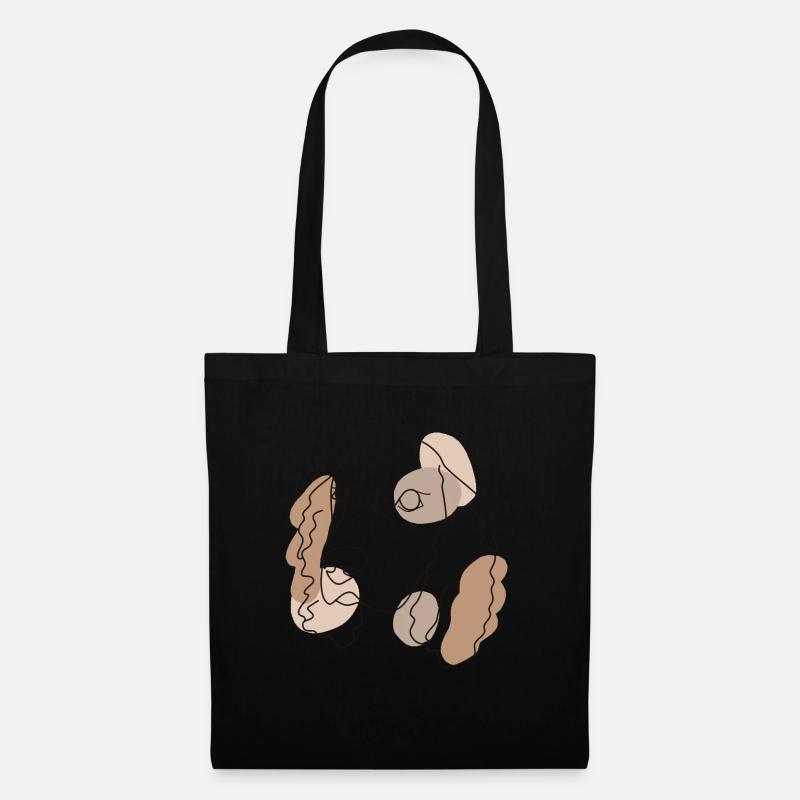 SPANIEL line art - Tote Bag - black