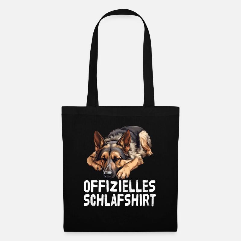 Offizieles Schlafshirt Deutscher Schäferhund - Stoffbeutel - Schwarz