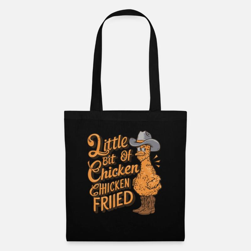 A Little Bit of Chicken Fried - Stoffbeutel - Schwarz