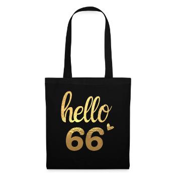 Hello 66 gold - Tote Bag - black - Front