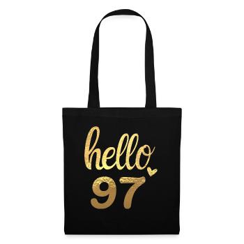 Hello 97 gold - Tote Bag - black - Front