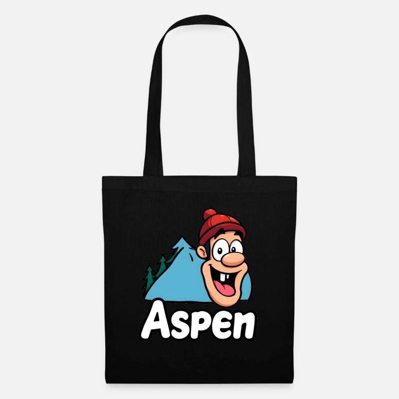 Aspen Colorado Geschenkidee - Stoffbeutel - Schwarz