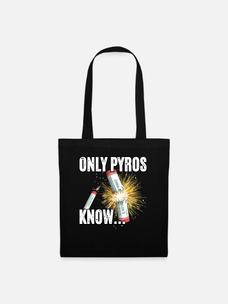 only pyros know - Stoffbeutel - Schwarz