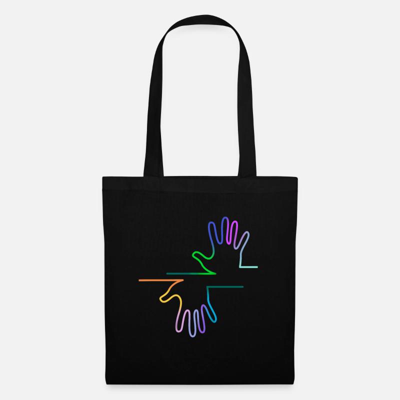 colored hands - Tote Bag - black