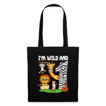 1st Birthday Zoo Animals Safari 1 year old - Tote Bag - black - Front