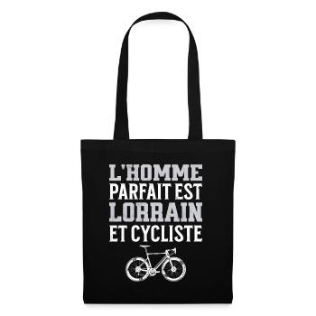 L'Homme Parfait Est Lorrain Cycliste - Sac en tissu - noir - Devant