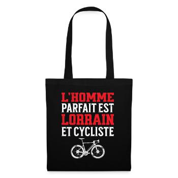L'Homme Parfait Est Lorrain Cycliste - Sac en tissu - noir - Devant