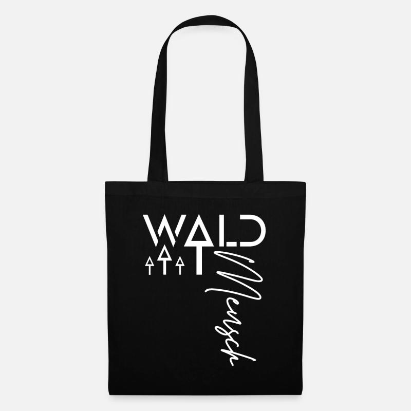 Waldmensch - Stoffbeutel - Schwarz