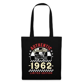 60 Ans Anniversaire Thème Moto Vintage 1962 - Sac en tissu - noir - Devant