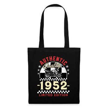 70 Ans Anniversaire Thème Moto Vintage 1952 - Sac en tissu - noir - Devant