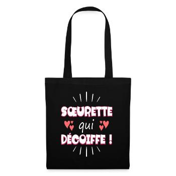 Femme Soeurette Qui Décoiffe Meilleure Soeur - Sac en tissu - noir - Devant