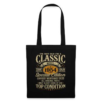 Vintage 1954 classique cadeau d’anniversaire - Sac en tissu - noir - Devant