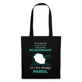 La Femme De La Réunion Est Parfaite Cadeau Amie - Sac en tissu - noir - Devant