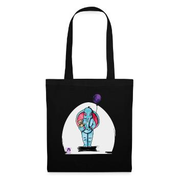 Elie l'éléphant - Sac en tissu - noir - Devant