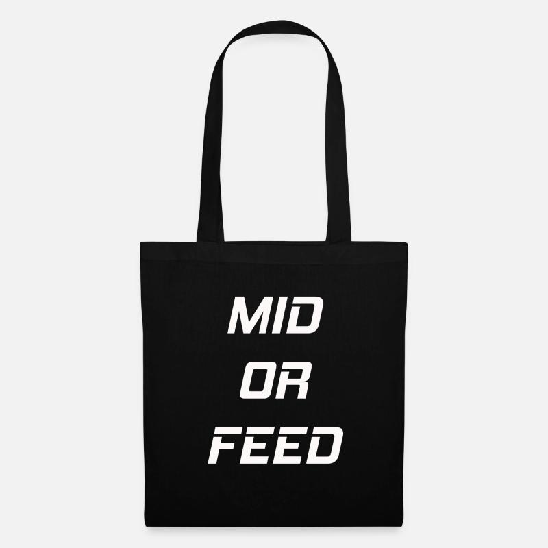 LoL- mid or feed - Tote Bag - black