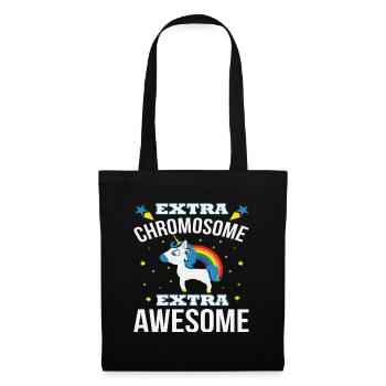 Unicorn Down Syndrome Trysomy 21 Children Gift - Tote Bag - black - Front