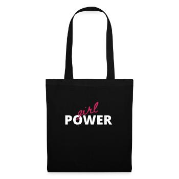 Girl power women power saying - Tote Bag - black - Front