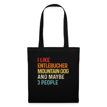 J'aime le chien de montagne d'Entlebucher et peut-être 3 - Sac en tissu - noir - Devant