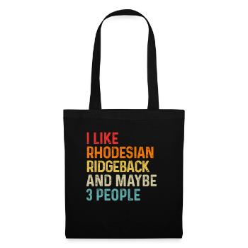 J’aime Rhodesian Ridgeback et peut-être 3 personnes Dog - Sac en tissu - noir - Devant