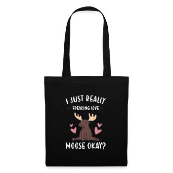 Elk J’aime vraiment l’orignal - Sac en tissu - noir - Devant