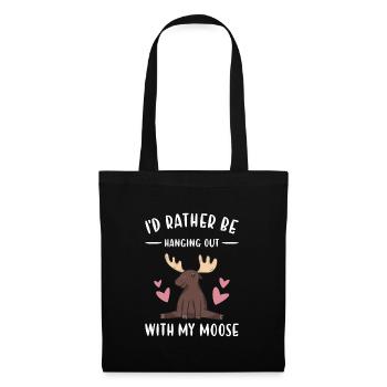 Elk I'd Rather Be Hanging Out With The Moose - Tote Bag - black - Front