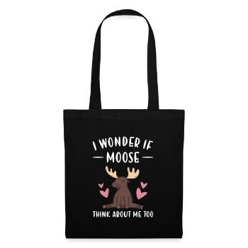 Elk I Wonder If Moose Think About Me Too Moose - Tote Bag - black - Front