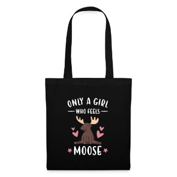 Elk Only A Girl Who Feels Moose - Tote Bag - black - Front