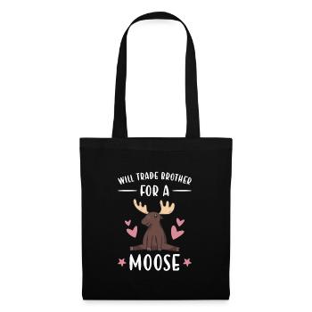Elk échangera son frère contre un orignal - Sac en tissu - noir - Devant