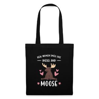 Les vraies femmes de wapiti sentent le diesel et l’orignal - Sac en tissu - noir - Devant