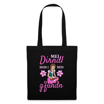 Damen Dirndl Ersatz Trachten Ersatz Bluse Kirmes - Stoffbeutel - Schwarz - Vorne