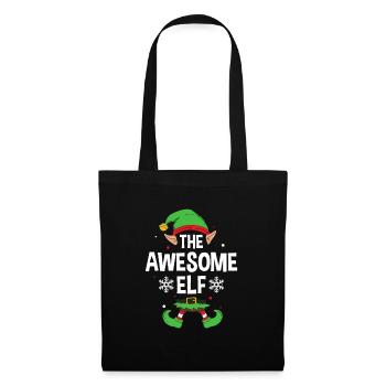 Elfe de cadeau de Noël de famille assorti de groupe - Sac en tissu - noir - Devant