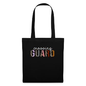Cadeau drôle d'impression de léopard de garde de croisement - Sac en tissu - noir - Devant