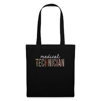 Technicien médical Leopard Print Drôle cadeau - Sac en tissu - noir - Devant