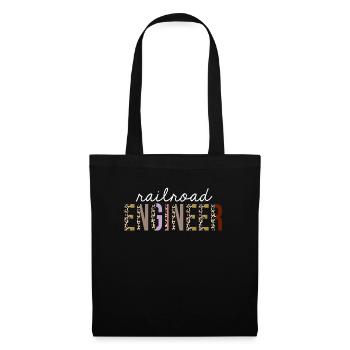 Ingénieur ferroviaire Leopard Print Drôle de cadeau - Sac en tissu - noir - Devant