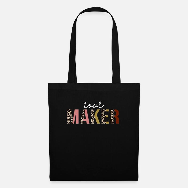 Tool Maker Leopard Print lustiges Geschenk - Stoffbeutel - Schwarz