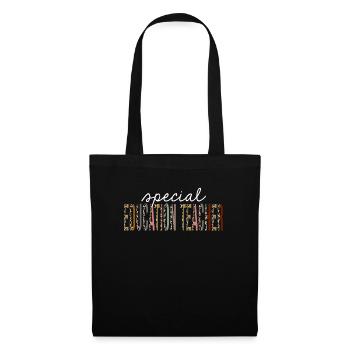 Enseignant en éducation spécialisée Leopard Print Drôle cadeau - Sac en tissu - noir - Devant