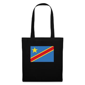 Drapeau officiel de la République démocratique du Congo - Sac en tissu - noir - Devant