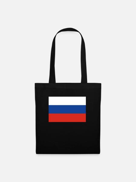 Offizielle russische Flagge Russischer Landesstolz - Stoffbeutel - Schwarz