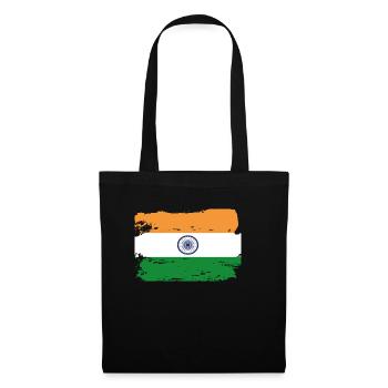 Offizielle indische Flagge Indian Country Pride Vintage - Stoffbeutel - Schwarz - Vorne