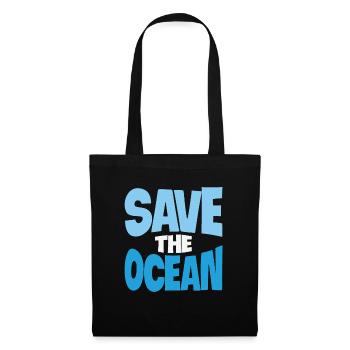 Citations sur la vie aquatique de l’océan - Sac en tissu - noir - Devant