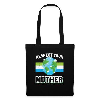Respectez la protection de votre Terre Mère - Sac en tissu - noir - Devant