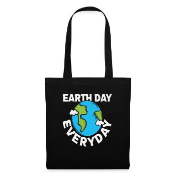 Jour de la Terre Tous les jours Planète Terre Citations - Sac en tissu - noir - Devant